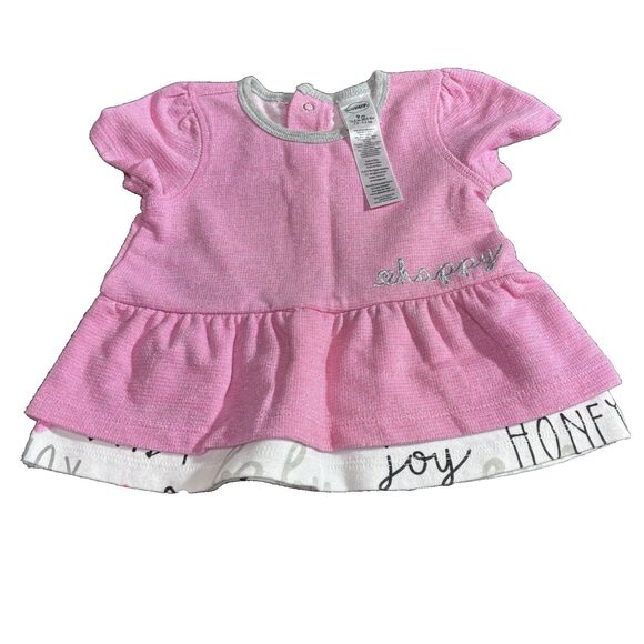 BOPPY girls  Pink Top & Printed white Leggins 2 piece outfit Size 9 months - Picture 7 of 16